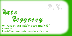 mate negyessy business card